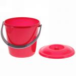 Ведро с крышкой Соло 3л перламутровое красное С634ККРА