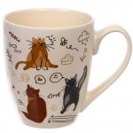 Кружка керамическая 350мл "Кошечки", микс рисунков