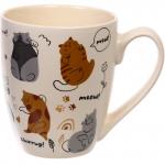 Кружка керамическая 350мл "Кошечки", микс рисунков