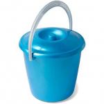 Ведро с крышкой Соло 3л перламутровое бирюзовое С634КБИР