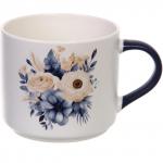 Кружка керамическая 400мл "Цветочная симфония, микс рисунков