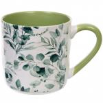 Кружка керамическая 380мл "Цветочная фантазия", микс рисунков