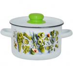 Кастрюля эмал цил Свежая зелень 2,9л ТМ Appetite