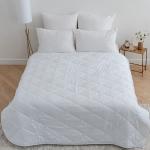 Одеяло всесезонное 1.5-спальное VESTA, 140?205 см, файбер 150 г/м, микрофибра белая 80 г/м?