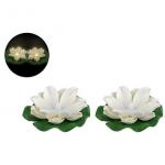 Фигурка прудовая "Кувшинка" с подсветкой, белая (2 шт)