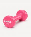 Гантель виниловая STARFIT DB-101 1 кг, розовый