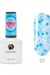 ADRICOCO Гель-лак для ногтей с цветной неоновой слюдой / Bubble Gum №07, морозная голубика, 8 мл KRISTALLER, 1109930
