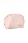 Kristaller Косметичка женская Love peace oval стёганая, пастельно-розовый KRISTALLER, 1111160