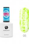 ADRICOCO Гель-лак для ногтей с цветной неоновой слюдой / Bubble Gum №05, кислотный лимон, 8 мл KRISTALLER, 1109929