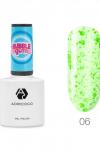 ADRICOCO Гель-лак для ногтей с цветной неоновой слюдой / Bubble Gum №06, бодрящий лайм, 8 мл KRISTALLER, 1109924