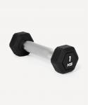 Гантель гексагональная STARFIT DB-301PRO 1 кг, обрезиненная, черный