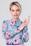 Блузка женская  1993-27/15/Бирюзовый, розовый