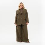 Жакет из костюмной ткани, цвет оливково-коричневый *