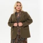 Жакет из костюмной ткани, цвет оливково-коричневый *