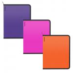 Папка для тетрадей на молнии пластиковая ErichKrause Soft Caribbean Sunset, A5+, ассорти (в пакете по 3 шт.)