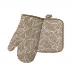 Набор из рогожки прихватка 18х18, рукавица 18х28 "Vse DOMA" рис 60349-1 Сандра