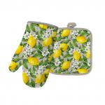 Набор из рогожки прихватка 18х18, рукавица 18х28 "Все ДOMA/Vse DOMA" рис 60348-1 Сицилия