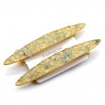 Большая заколка для волос с аквамарином 11,7*1,8*1,5см