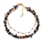 Анклет с натуральным турмалином, 22см