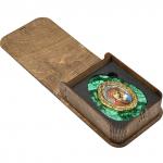 Икона из малахита яйцо "Богородица" 80*30*110мм.