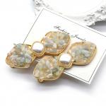 Зажим для волос Бантик с бериллом 6,5*2,5см