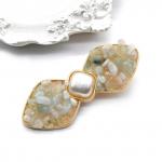 Зажим для волос Бантик с бериллом 6,5*2,5см