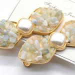 Зажим для волос Бантик с бериллом 6,5*2,5см