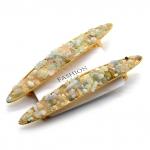 Большая заколка для волос с камнем берилл 11,7*1,8*1,5см