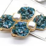 Зажим для волос Бантик с апатитом 6,5*2,5см