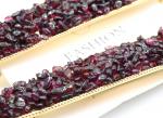 Большая заколка для волос с крошкой натурального граната 11,7*1,8*1,5см