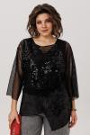 Блуза ANELLI 1781-Р черный авантюрин