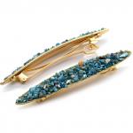 Большая заколка для волос с апатитом 11,7*1,8*1,5см