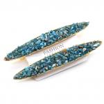 Большая заколка для волос с апатитом 11,7*1,8*1,5см