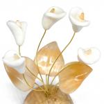 Ваза из селенита "Каллы" (5 цветов) селенит 85*85*170мм