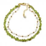 Анклет браслет с крошкой хризолита, 22см