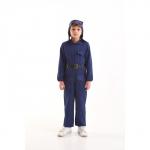 Костюм военного «Лётчик», комбинезон, ремень, шлем, очки, 8-10 лет, рост 140-152 см