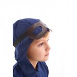 Костюм военного «Лётчик», комбинезон, ремень, шлем, очки, 8-10 лет, рост 140-152 см