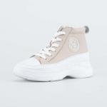 бежевый ботинки школьная Нат. кожа