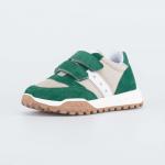 беж-зел полуботинки дошкольная, школьная Комбинирован.