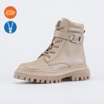 бежевый ботинки школьно-подростковые нат. кожа