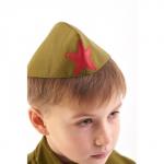 Костюм военного «Солдат», гимнастёрка, ремень, пилотка, 8–10 лет, рост 140–152 см