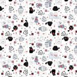 Ткань детская фланель ширина 90 см, цвет «Кошечки»