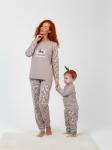 Пижама детская кулирка с брюками "БЭМБИ" СЕРЫЙ