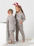 Пижама детская кулирка с брюками "БЭМБИ" СЕРЫЙ