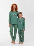 Пижама детская кулирка с брюками "БЭМБИ" ЗЕЛЕНЬ