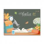"Светоч" А207 Альбом для рисования, с пластик. обложкой 180 мкм., цветной титул лист 100 г/м2 A4 29 х 20.5 см 40 л. 5 шт. на гребне