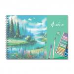 "Светоч" А207 Альбом для рисования, с пластик. обложкой 180 мкм., цветной титул лист 100 г/м2 A4 29 х 20.5 см 40 л. 5 шт. на гребне