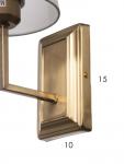 Бра 11151/1, 1хE27, 40 Вт, 19?16?36 см, золотистое