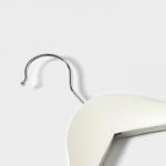 Плечики - вешалки для одежды Доляна, 44.5?23 см, 3 шт., с перекладиной, сорт Б, дерево клён, белые