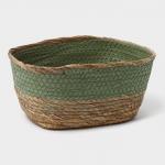 Корзина для хранения LaDom «Лео», плетёная, ручной работы, солома, 25?18?12 см, зелёная